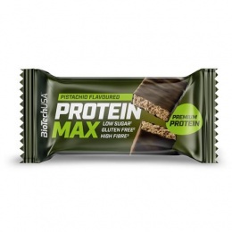 Fehérjeszelet, gluténmentes, 45g, BIOTECH USA "Protein Max", pisztácia